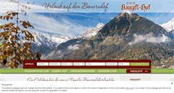 Desktop Screenshot of kampflhof-schenna.com